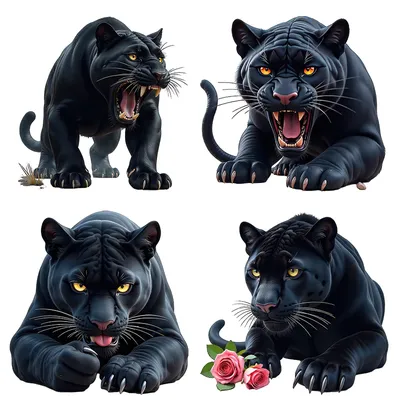 Three Ratels CG148 Krabbelnde schwarze Leoparden-Tieraufkleber mit Persönlichkeit für Heimdekoration, Computeraufkleber, Karosserieaufkleber Image