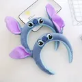 Fascia per capelli Disney Stich Simpatico cartone animato Divertente fascia decorativa Fascia per capelli antiscivolo in peluche Regalo per ragazze