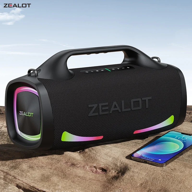 Zealot-S79 100W high-power portable Bluetooth speaker IPX6 waterproof and ultra strong sound quality outdoor speaker