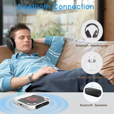 Student Portable Walkman Cd Player Bluetooth Audio Repeater Car Player Bluetooth Portable Portable Study Walkman Cd Disc Pl S0J8