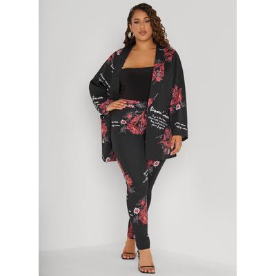Plus Size Printed Ponte Leggings