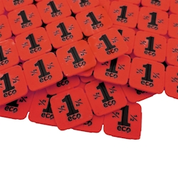 CombiCraft Eventchips Rot aus Kartoffelstärke, 24x24mm - 100% biologisch abbaubare, 1000 Chips auf 40 Matten á 25 Chips pro Matte Image