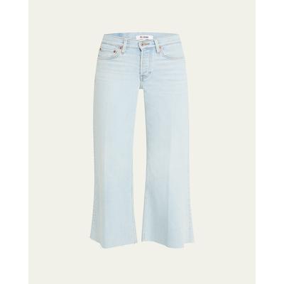 RE/DONE Mid-Rise Wide-Leg Crop Jeans
