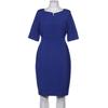 L.K.Bennett Damen Kleid, Gr. 42, blau, Elasthan, Synthetik, Viskose