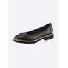 Ballerina HEINE, Damen, Gr. 38, schwarz, Leder, Glattleder, Glattleder, modisch, Schuhe