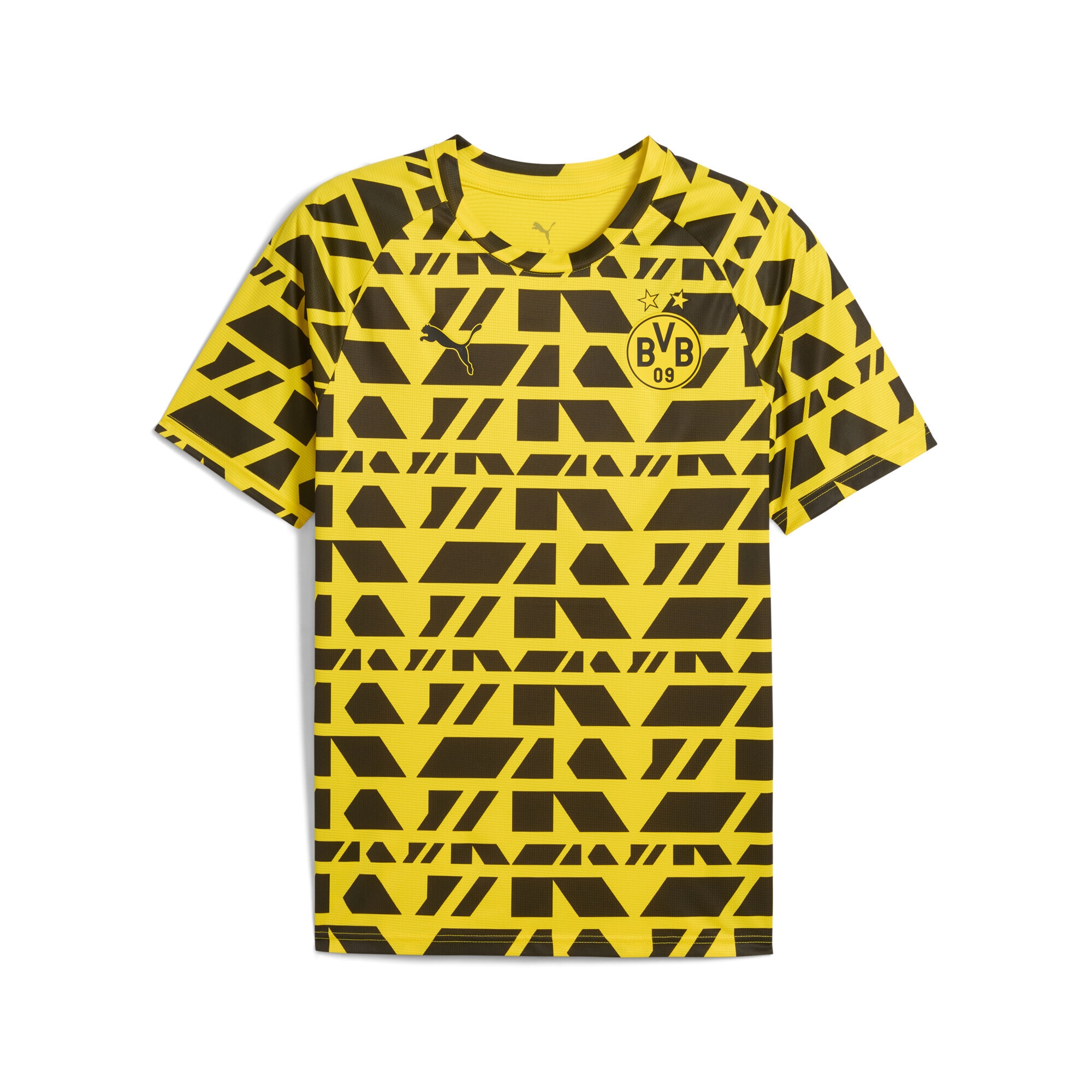 Trainingsshirt PUMA "Borussia Dortmund Aufwärmtrikot Herren", Herren, Gr. XL, faster gelb schwarz, Obermaterial: 100% Polyester, bedruckt, slim fit, Rundhals, Shirts Image