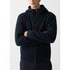 Kapuzenstrickjacke COLMAR "MENS SWEATER", Herren, Gr. M, blau (marine), Strick, Obermaterial: 52% Polyester, 30% Schurwolle, 18% Polyacryl, unifarben, casual, regular fit normal, hoch geschlossener Ausschnitt, Langarm abgesteppte Kante,...