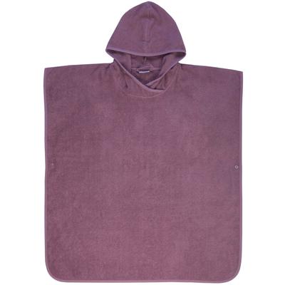 Badeponcho WÖRNER "Badeponcho Uni" Gr. M, lila (mauve), L:80cm in Gr. M, Baumwolle, Hausmäntel, maschinenwaschbar, trocknergeeignet Image