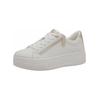 Plateausneaker TAMARIS "Tamaris Sneaker Leder/Textil", Damen, Gr. 39, weiß, Leder, Textil, casual, Schuhe