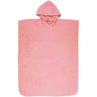 Badeponcho WÖRNER "Badeponcho Uni" Gr. L, lila (erika), L:100cm in Gr. L, Baumwolle, Hausmäntel, Poncho, Baden, Kapuze, maschinenwaschbar Image