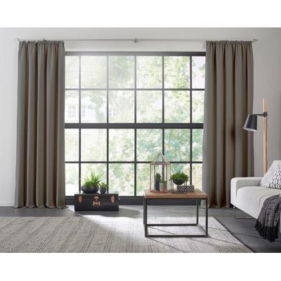 Vorhang WIRTH "Dim out", grau, B:142cm H:325cm, Polyester, Gardinen, nach Maß Image