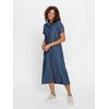 Jeanskleid CASUAL LOOKS "Jeans-Kleid", Damen, Gr. 54, Normalgrößen, blau (blau, stone, washed), Denim/Jeans, 100% Baumwolle, unifarben, wadenlang, Kurzarm, Kleider
