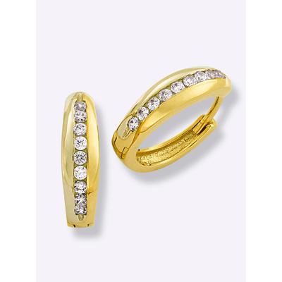 Paar Ohrstecker LADY, gold (gelbgold 375), Ohrringe, Damen, Zirkonia ct, Metall Image