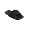 Pantolette ADIDAS SPORTSWEAR "ADILETTE NOSHOWER SLIDES", Gr. 40,5, schwarz (cschwarz, cschwarz, cschwarz), Textil, sportlich, Schuhe
