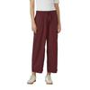 Stoffhose S.OLIVER, Damen, Gr. 46, N-Gr, rot (bordeaux), Web, Obermaterial: 50% Baumwolle, 50% Lyocell. Futter: 100% Baumwolle, unifarben, casual, normal lang, Hosen, mit Gummizug und Kordelzug