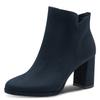 Stiefelette TAMARIS, Damen, Gr. 39, blau (navy), Textil, unifarben, Veloursleder, elegant, Schuhe, Blockabsatz, Abendschuh, Festtagsschuh in veganer Verarbeitung
