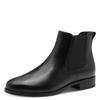 Chelseaboots TAMARIS, Damen, Gr. 40, schwarz, Leder, klassisch, Schuhe, Blockabsatz, Basic, Stiefelette mit Antik Finish