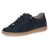 Sneaker CAPRICE, Damen, Gr. 39, blau (dunkelblau), Veloursleder, sportlich, Schuhe, Freizeitschuh, Halbschuh, Schnürer mit Außenreißverschluss