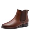 Chelseaboots TAMARIS, Damen, Gr. 37, braun, Leder, klassisch, Schuhe, Blockabsatz, Basic, Stiefelette mit Antik Finish