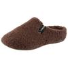 Pantoffel VERBENAS "YORK GALES", Damen, Gr. 42, braun (dunkelbraun), Textil, klassisch, Schuhe, Pantoffel, Hausschuh, Homeslipper zum Schlupfen