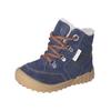 Schnürstiefelette PEPINO "Pepino Stiefelette Leder/Textil", Kinder, Gr. 28, blau (ozean), Leder, Textil, casual, Schuhe