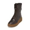 Stiefelette MARC O'POLO "mit Innenzipper", Damen, Gr. 39, braun (schwarz earth), Obermaterial: 100% Leder (Rind), unifarben, Schuhe