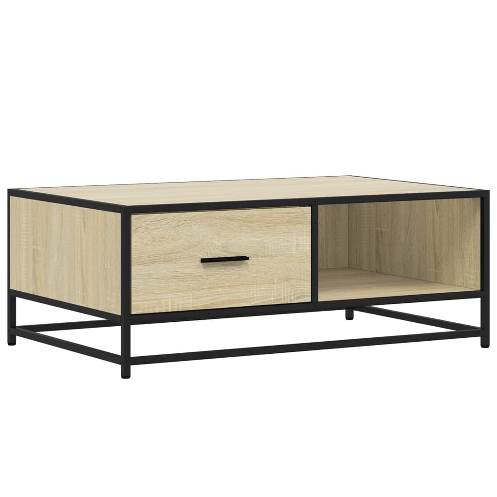 vidaXL Couchtisch Sonoma-Eiche 90x57x35 cm Holzwerkstoff und Metall Image