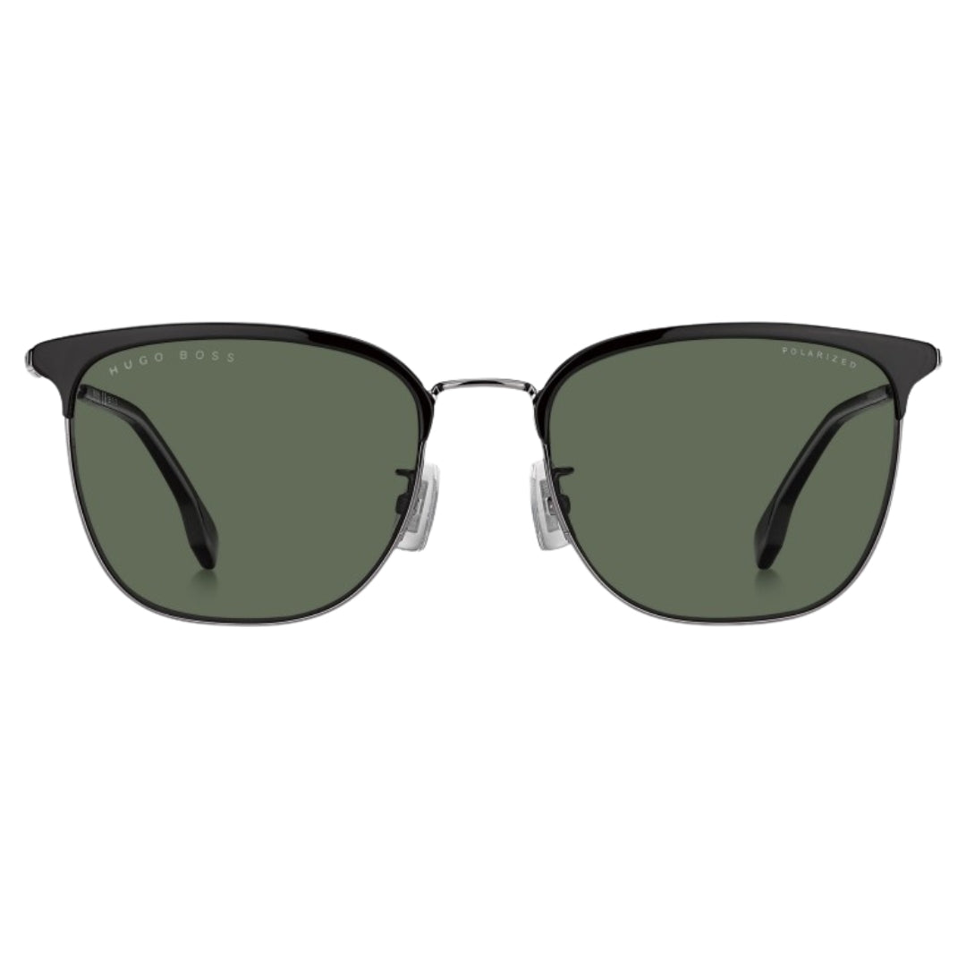 Hugo Boss – Sonnenbrille mit grünem PZ-Gläser und schwarzem Rahmen in dunklem Ruthenium