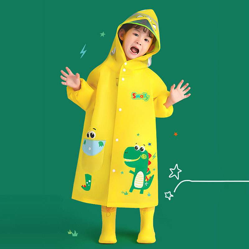 Unisex Boys Girls' 3D Dinosaur Raincoat Long Sleeve Summer Spring Fall Active Cute Polyester Kids 3-8 Years Street Vacation Regular Fit