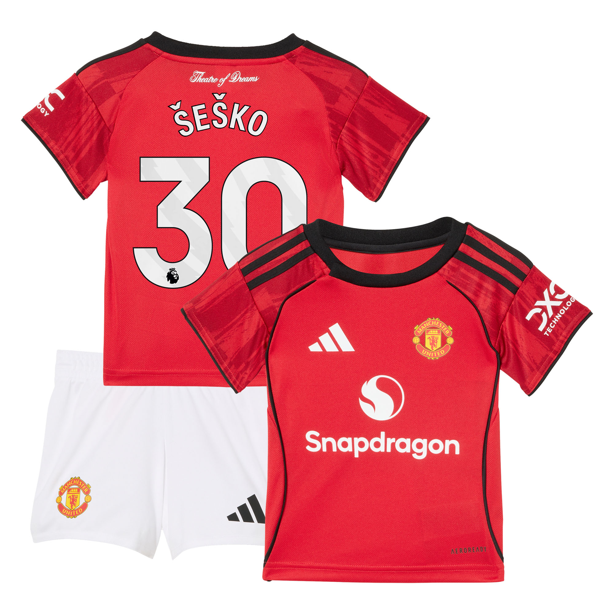 Manchester United adidas Home-Kit Baby 2025-26 mit Aufdruck Šeško 30 Image
