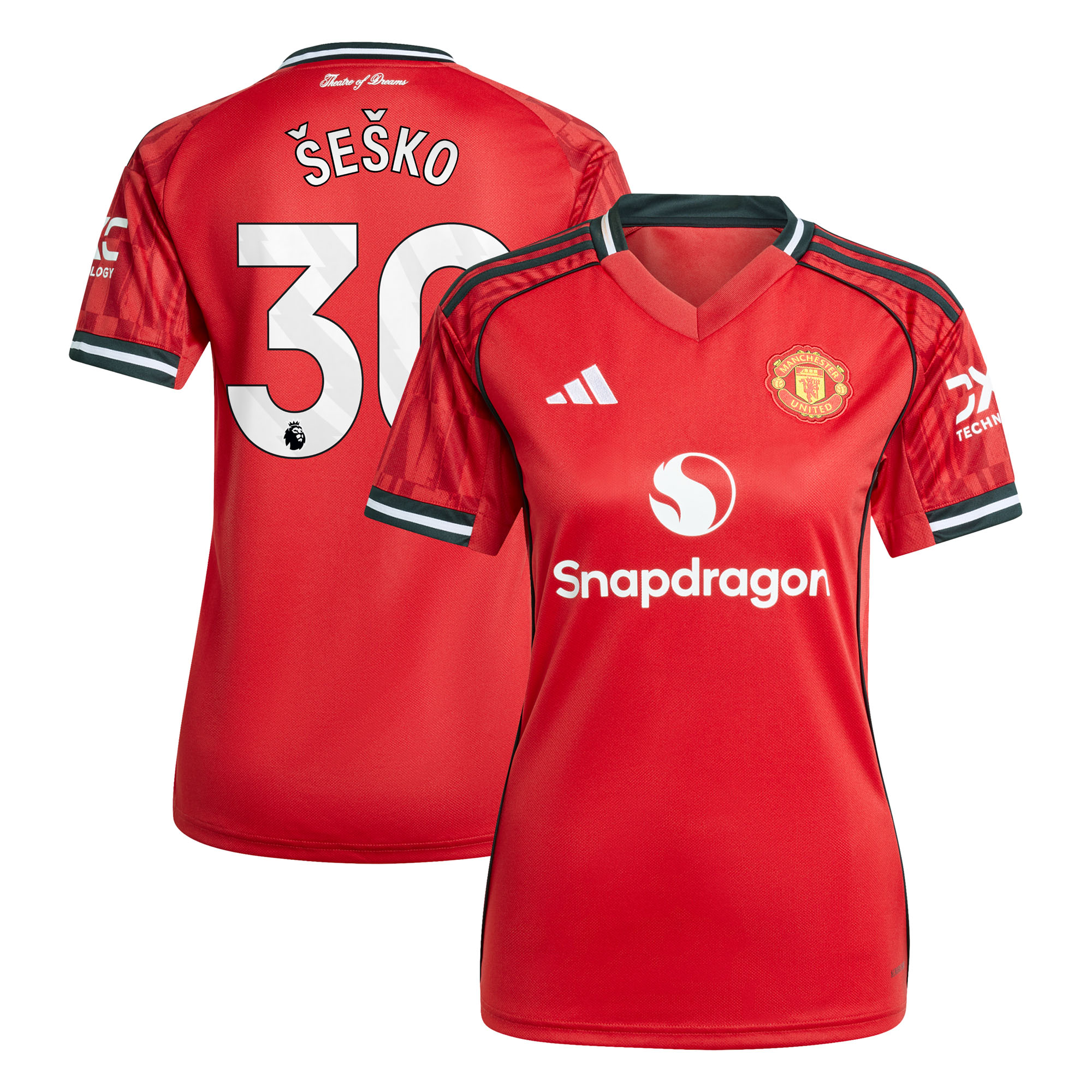 Manchester United adidas Heimtrikot 2025-26 - Damen mit Aufdruck Šeško 30 Image