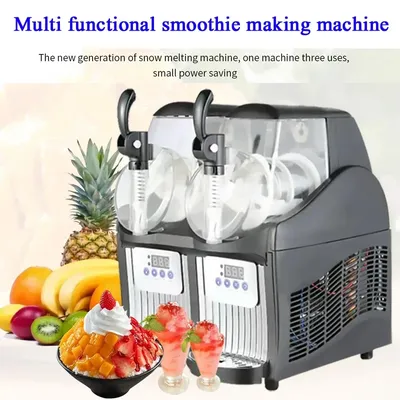 TWO Tanks Of Snow Melting Machine Commercial Slush Machine Beverage Ice And Frozen