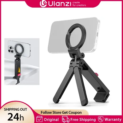 Ulanzi MA88 MagLock Phone Holder Mount 360° Adjustable Clamp Mount Magsafe Phone Tripod Phone Stand for Iphone 16 15 Vlog Live