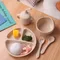 5PCS BPA Free Silicone Baby Feeding Set Suction Bowl Plate Spoon Forks Kids Learning Utensils Mealtime Essentials Tableware
