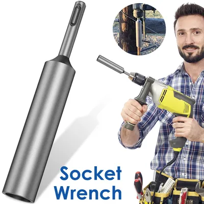 SDS Plus Ground Rod Driver for 5/8Inch and 3/4Inch Ground Rods Durable Hardened Steel Ground Rod Driver 17mm Earth Stake Hammer
