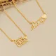 Collana personalizzata per coppie con doppio nome Collana personalizzata con lettera a forma di cuore Collana in acciaio inossidabile Gioielli Regalo di compleanno per lei