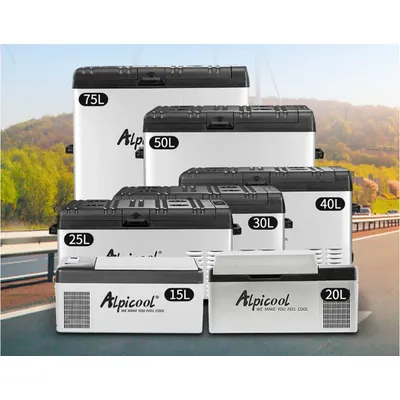 Alpicool NCF35 Dual Zone Cooler Small Capacity 12V Dual Use Freezer Electric Compressor Fridge Portable Camping Car Refrigerator