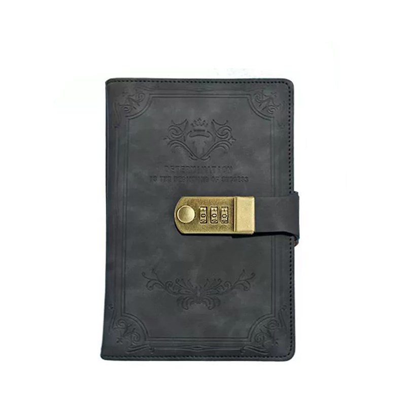 A5 200 Pages Retro Password Book with Lock Diary Thickened Creative Hand Ledger Student Notepad Stationery Notebook Binder
