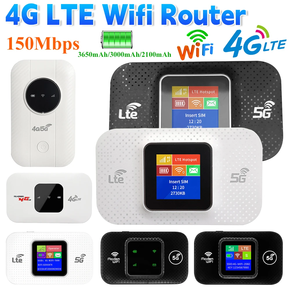 4G Lte WIFI Router Drahtlose Tragbare Router 150Mbps Wireless Modem Sim Karte Slot Outdoor Hotspot Mobile WiFi Router WIFI Hotpot Image