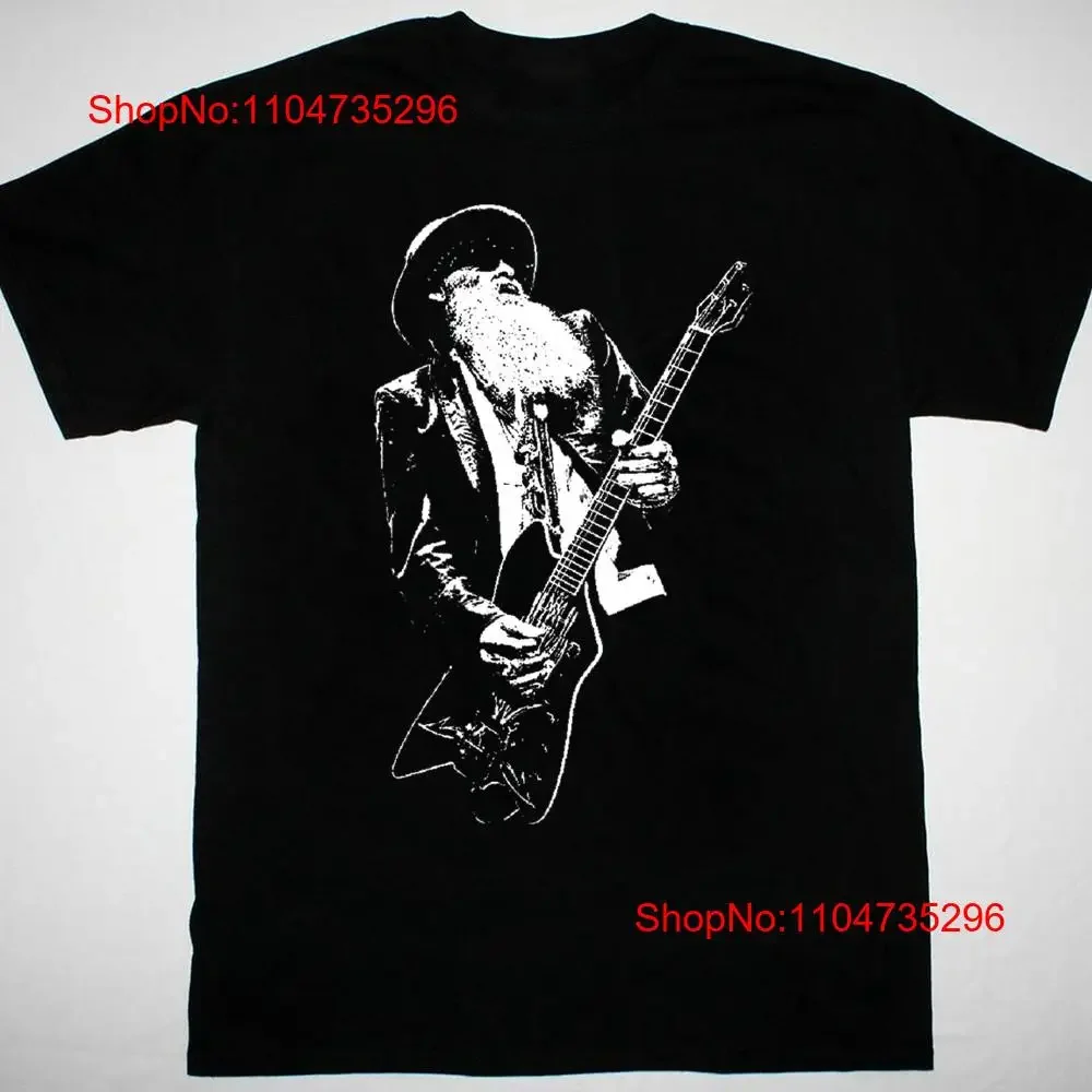 NEU Billy Gibbons ZZ Top Artwork schwarzes T-Shirt Alle Größen JN401 Vintage gewaschen bequem atmungsaktiv Modegrafik vielseitig