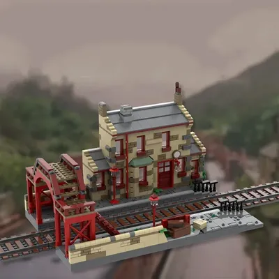 MOC 76423 Hogsmeaded Railway Bahnhof Philosoph Stein Modell Bausteine Kompatible Erweiterung DIY Spielzeug Kinder Geschenke Image