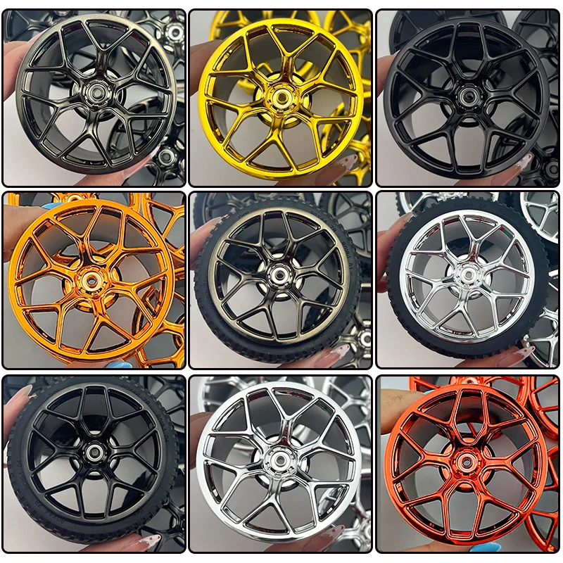 1:8 neue CADA-Räder, Nabenreifen, Bausteine, Modellzubehör, Räder, kompatibel mit allen Fahrzeugen 42083, 42056, 42115, 42143 Räder Image