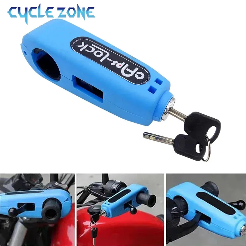 MTB Rennrad Anti-Diebstahl-Schloss Mini Radfahren Vorderradbremshebel Sicherheitsschlösser mit 2 Schlüsseln Tragbare Fahrradbremse Lenkergriffschloss Image
