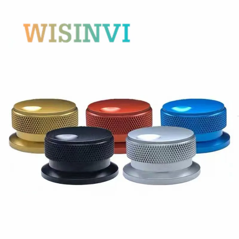 1PCS 38X20mm Alle aluminium solide knopf kappe potentiometer knopf kappe HIFI Verstärker lautstärke knopf kappe kreisförmige loch 6MM Image