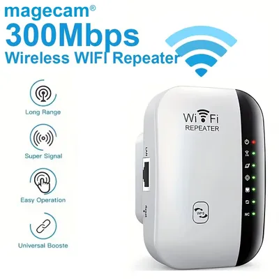 Magecam 300Mbps WiFi Repeater WiFi Extender Verstärker WiFi Booster WiFi Signal 802.11N Long Range Wireless Wi-Fi Repeater für PC