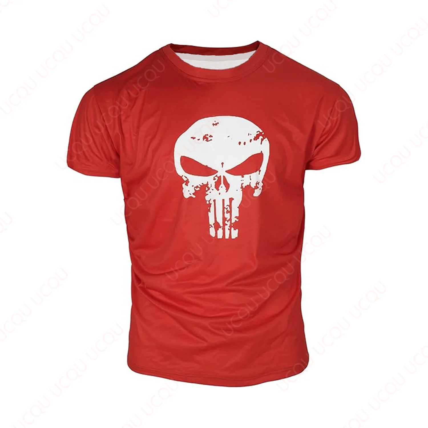Herren Neuheit Totenkopf Patriotisches Kurzarm Vintage Grafik T-Shirt Outdoor Equipe Unisex Summer Rider Motorrad T-Shirt