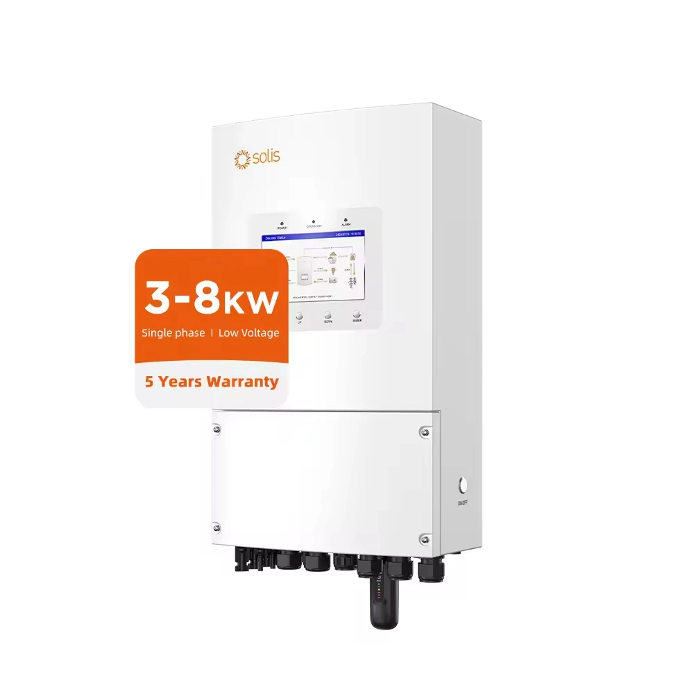 Solis 3 kW 5 kW 6 kW 8 kW Hybrid-Wechselrichter S6-EH1P8K-L-PLUS 230 V 48 VDC IP66 einphasige Niederspannungs-Energiespeicherwechselrichter Image