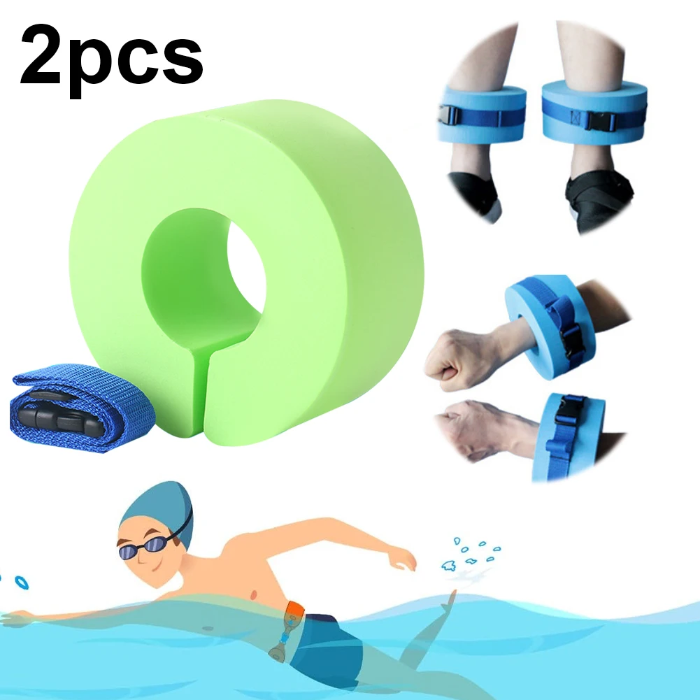 2 Stück Schwimm-Wassermanschetten, EVA-Wasser-Aerobic-Schwimmring mit Schnellverschluss-Schnalle, Wasser-Knöchelring für Schwimm-Fitnesstraining Image
