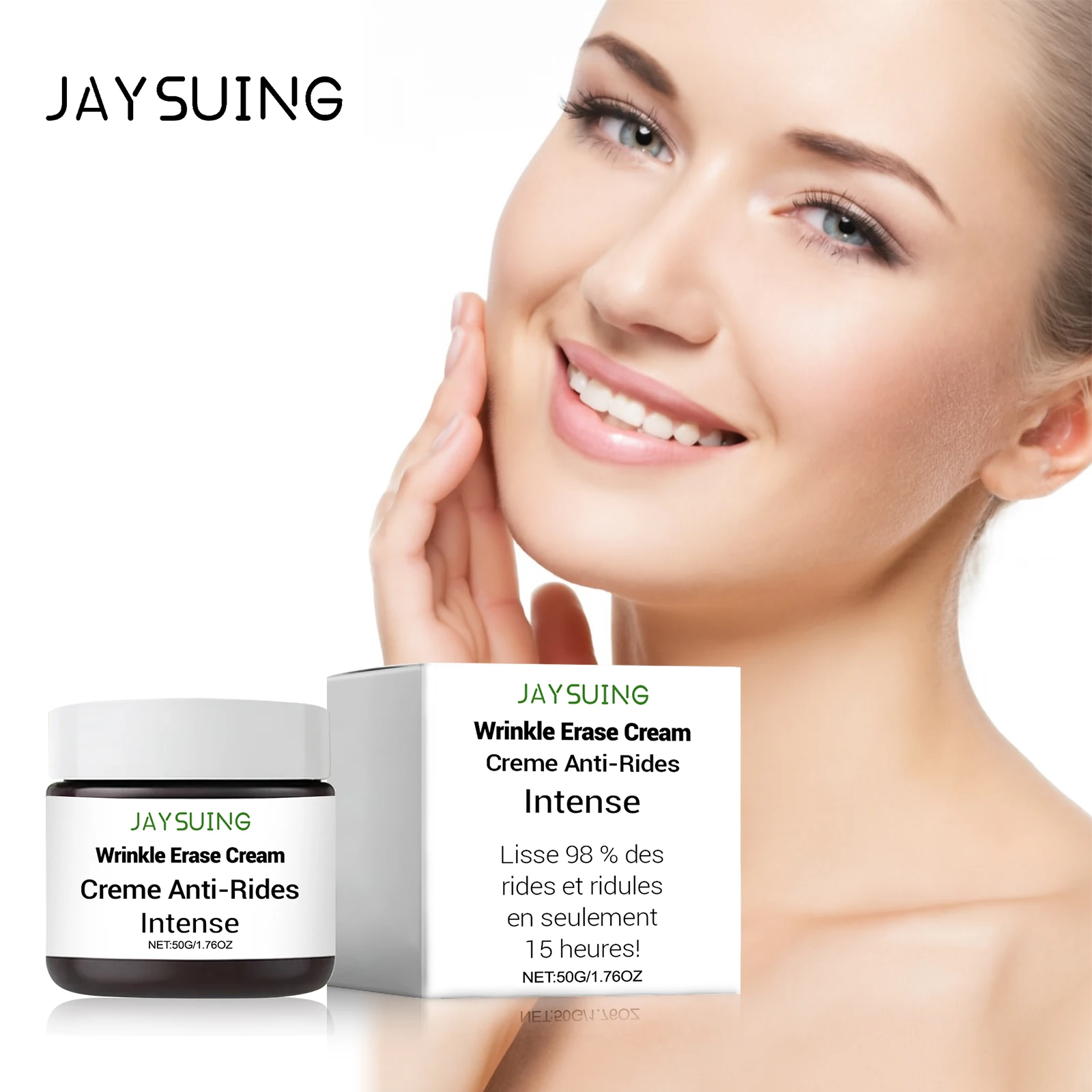 Hyaluronsäure-Gesichtscreme, verbessert feine Linien, Anti-Aging, straffende, straffende Haut, entfernt Stumpfheit, feuchtigkeitsspendende Pflege, Gesichtscreme Image