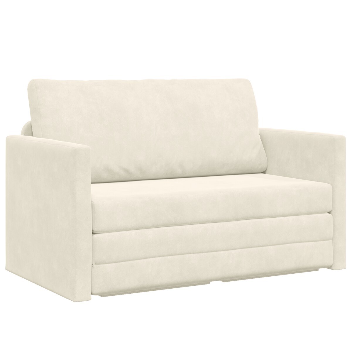 vidaXL Boden Sofa Bett 2-in-1 Creme 124x204x61 cm Velvet Image